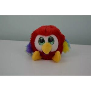 Fiesta Lubby Cubbies Kio Parrot Plush Stuffed Animal Toy 3.5" A59649 Red Yellow